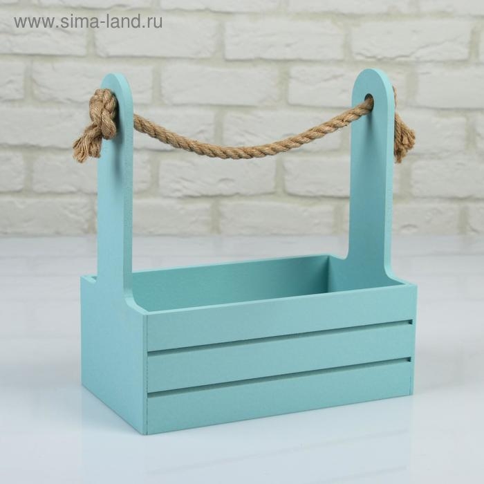 Набор кашпо деревянных 3 в 1 (30.5×18.5×35; 25.5×15×30; 20×12×23) Набор кашпо деревянных 3 в 1 (30.5×18.5×35; 25.5×15×30; 20×12×23) "Аром", серо-голубой