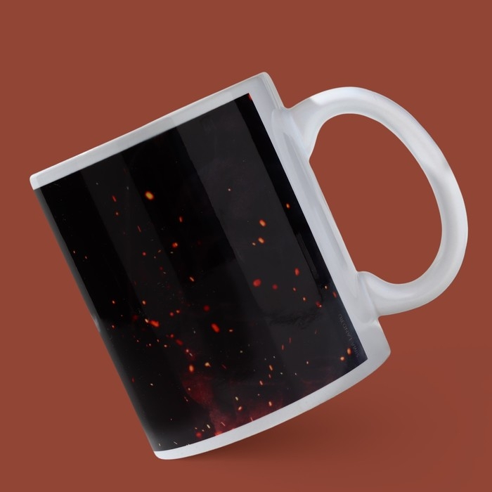 Кружка керамическая &laquo;23 февраля&raquo; граната, 320 мл, цвет чёрный