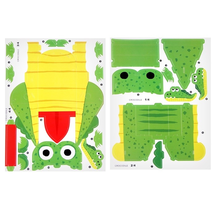 Набор для творчества создние 3D фигурки &laquo;Крокодил&raquo;