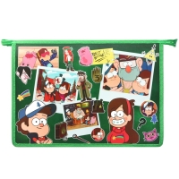 Папка для труда А4, на молнии, Гравити Фолз Папка для труда А4, на молнии, Гравити Фолз