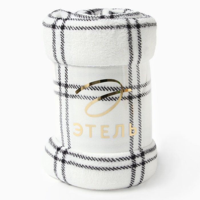 Плед Этель Плед Этель "Клетка" 150*200 см,100% п/э, корал-флис 220 гр/м2