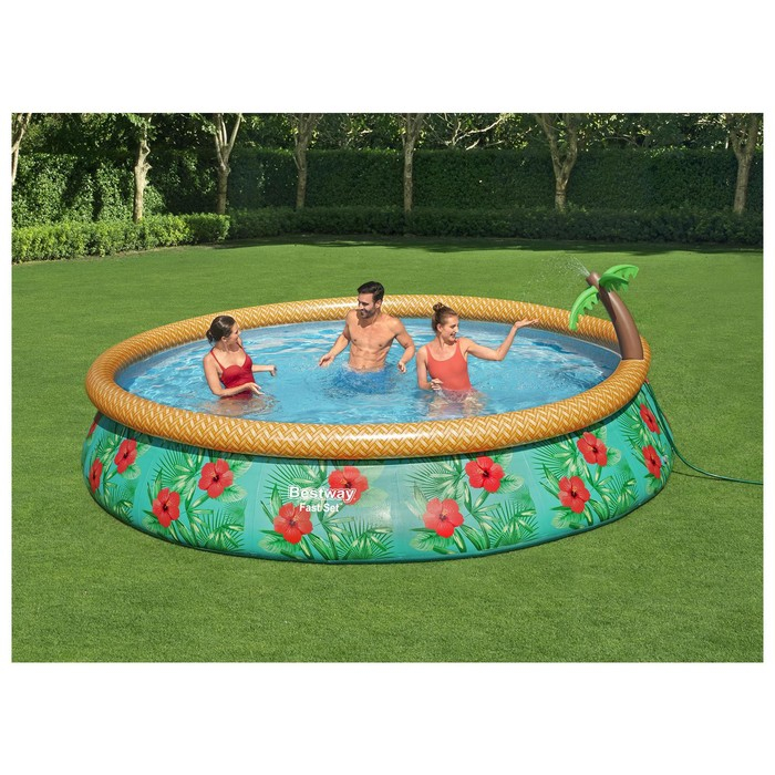 Бассейн надувной Paradise Palms, 457 x 84 см, фильтр-насос, 57416 Bestway