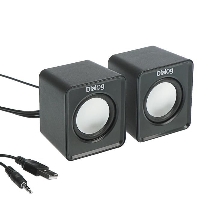 Компьютерные колонки 2.0 Dialog Colibri AC-02UР, 2х3Вт, USB, черные Компьютерные колонки 2.0 Dialog Colibri AC-02UР, 2х3Вт, USB, черные