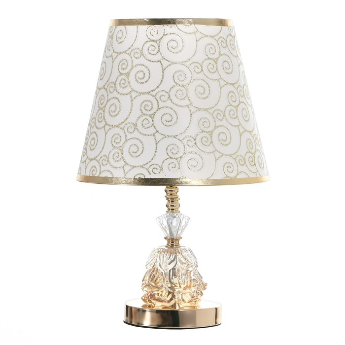 Лампа настольная "Арабис" E27 40W низ с подсветкой 22,5х22,5х33,5 см RISALUX