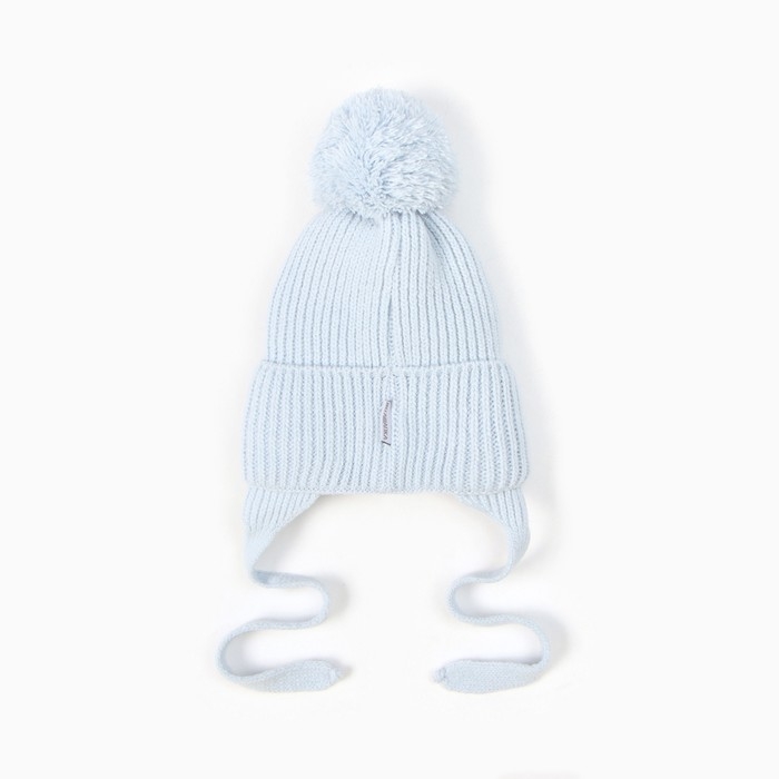Шапка детская, цвет голубой, размер 36-38