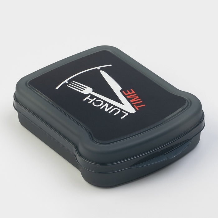 Контейнер для бутербродов, 17&times;13&times;4,2 см, цвет чёрный