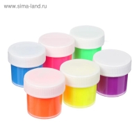 Краска акриловая, набор 6 цветов х 20 мл, "Луч", флуоресцентные, глянцевые Краска акриловая, набор 6 цветов х 20 мл, "Луч", флуоресцентные, глянцевые