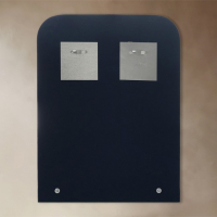 Зеркало &laquo;Райские птицы&raquo;, с пескоструйной графикой и фьюзингом, настенное, с полочкой, 35&times;45