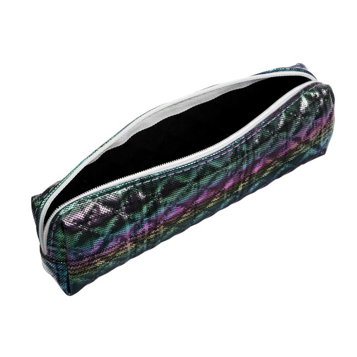 Пенал школьный на молнии Пенал школьный на молнии "Перламутр", стеганый, МИКС