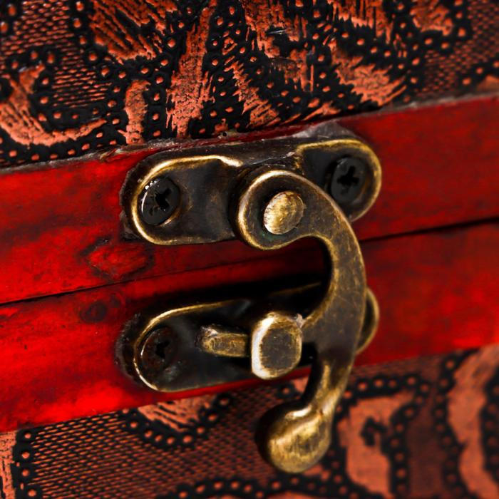 Шкатулка дерево сундучок с ручкой Шкатулка дерево сундучок с ручкой "Ветвь" 9,4х13,8х9,7 см