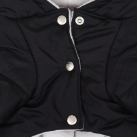 Комбинезон для животных, зимний на флисе, S(ДС 20-22 см, ОГ 32-34 см, ОШ 26 см), чёрный