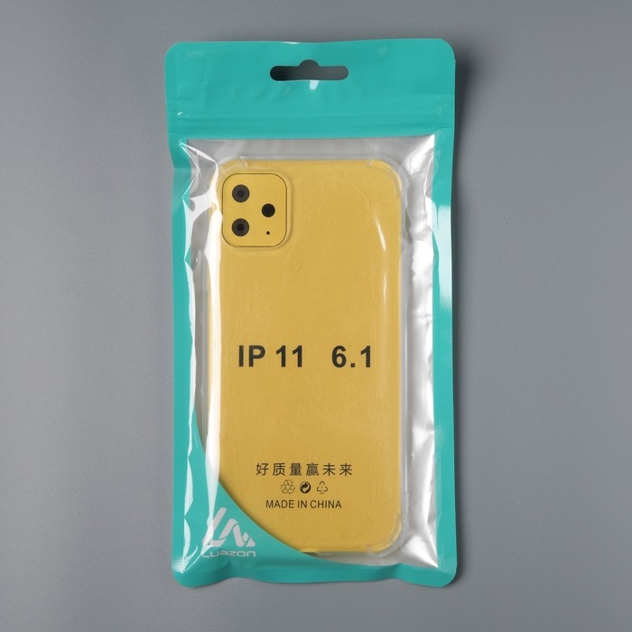 Чехол Luazon для iPhone 11, силиконовый, противоударный, прозрачный Чехол Luazon для iPhone 11, силиконовый, противоударный, прозрачный