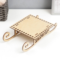 Заготовка для вязания "Сани. Вид 6" набор 3 детали, донышко 15х15 см Заготовка для вязания "Сани. Вид 6" набор 3 детали, донышко 15х15 см