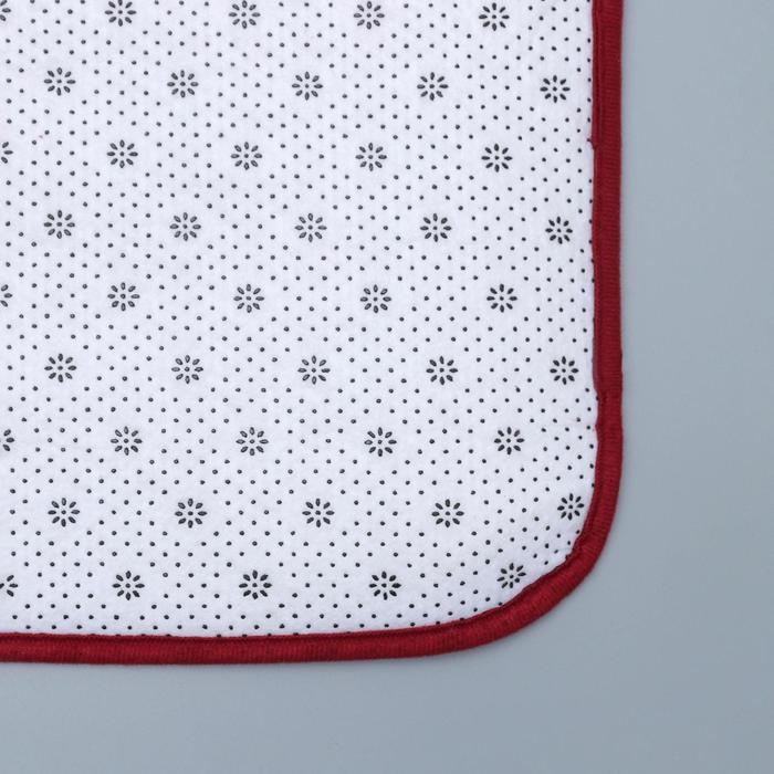 Коврик для ванной светящийся в темноте &laquo;Светящиеся грани&raquo;, 50&times;80 см, цвет бордовый