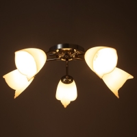 Люстра Оникс 5х15Вт E27 хром 52х52х15см BayerLux