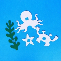 Бизиборд на стену из фетра &laquo;Морские жители&raquo; 25 деталей на липучке, размер поля &mdash; 105 &times; 75 см