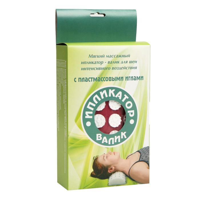 Аппликатор Кузнецова, валик для шеи, спанбонд, красный, 14 x 23 см. Аппликатор Кузнецова, валик для шеи, спанбонд, красный, 14 x 23 см.