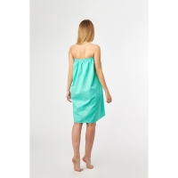 Полотенце вафельное для бани &laquo;Экономь и Я&raquo; (парео женское), 80х144см, цвет бирюзовый