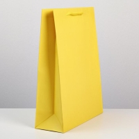 Пакет подарочный ламинированный, упаковка, &laquo;Жёлтый&raquo;, L 28 х 38 х 9 см