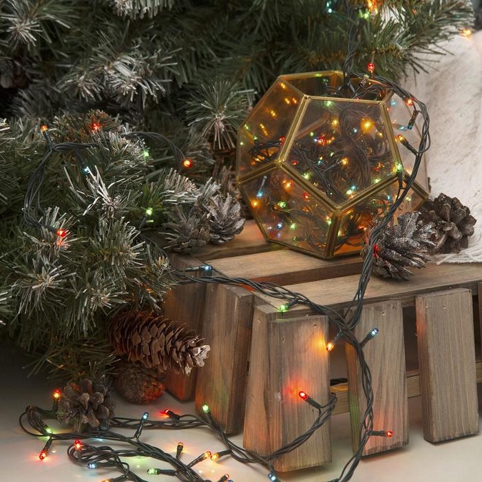 Гирлянда «Нить» 5.5 м, IP20, тёмная нить, 140 ламп, свечение мульти, 8 режимов, 220 В Гирлянда «Нить» 5.5 м, IP20, тёмная нить, 140 ламп, свечение мульти, 8 режимов, 220 В