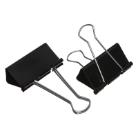 Набор зажимов для бумаг черных 51мм 12 штук, в пластиковой тубе Набор зажимов для бумаг черных 51мм 12 штук, в пластиковой тубе