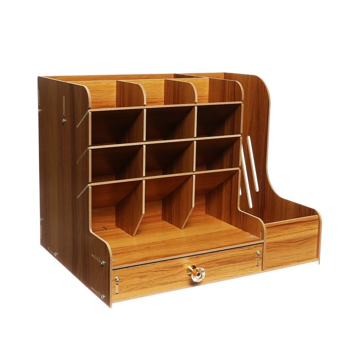 Органайзер - подставка настольный deVENTE. Magnat 33 x 26 x 26 см, МДФ, сосна, картонная коробка Органайзер - подставка настольный deVENTE. Magnat 33 x 26 x 26 см, МДФ, сосна, картонная коробка