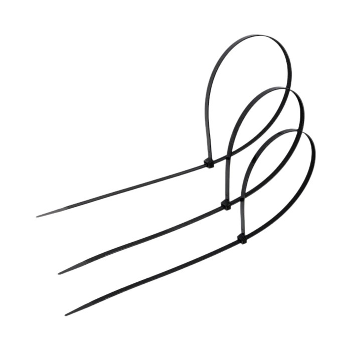 Хомут нейлоновый ТУНДРА krep для стяжки, 9х600 мм, черный, в упаковке 100 шт. Хомут нейлоновый ТУНДРА krep для стяжки, 9х600 мм, черный, в упаковке 100 шт.