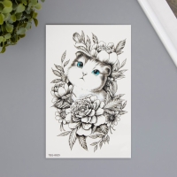 Татуировка на тело цветная "Вислоухий котик" 12х19 см Татуировка на тело цветная "Вислоухий котик" 12х19 см