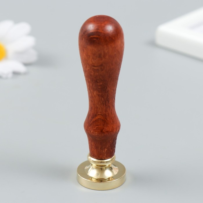 Печать для сургуча с деревянной ручкой Печать для сургуча с деревянной ручкой "Рождественский олень" 9х2,5х2,5 см