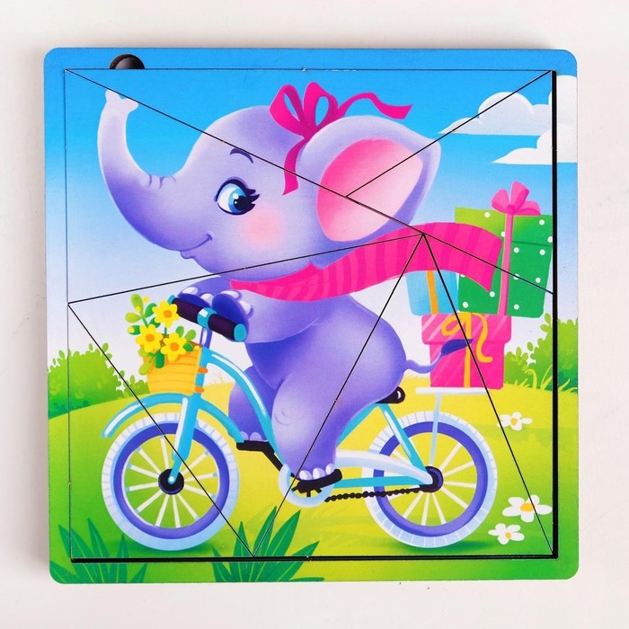 Пазл разрезной &laquo;Животные зоопарка&raquo;, 3 картинки в раме