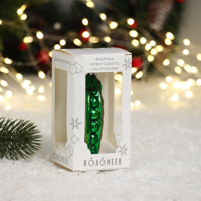 Елочное украшение "Горох", в подарочной упаковке, h-10 см