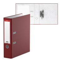 Папка-регистратор А4, 70 мм, ErichKrause "Бизнес", собранный, бордовый, пластиковый карман, металлический кант, картон 2мм, вместимость 450 листов Папка-регистратор А4, 70 мм, ErichKrause "Бизнес", собранный, бордовый, пластиковый карман, металлический кант, картон 2мм, вместимость 450 листов
