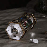 Светодиодная фигура &laquo;Дед Мороз в ротонде&raquo; 6.3 &times; 14 &times; 6.3 см, пластик, блёстки, батарейки AG13х3 (в комплекте), свечение тёплое белое