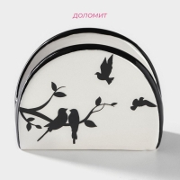 Салфетница Доляна &laquo;Весенний вечер&raquo;, 9,5&times;4,3&times;7 см, цвет белый