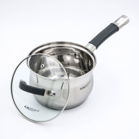 Ковш «Ирида», 1,9 л, d=16 см, стеклянная крышка, капсульное дно, пластиковая ручка, индукция Ковш «Ирида», 1,9 л, d=16 см, стеклянная крышка, капсульное дно, пластиковая ручка, индукция