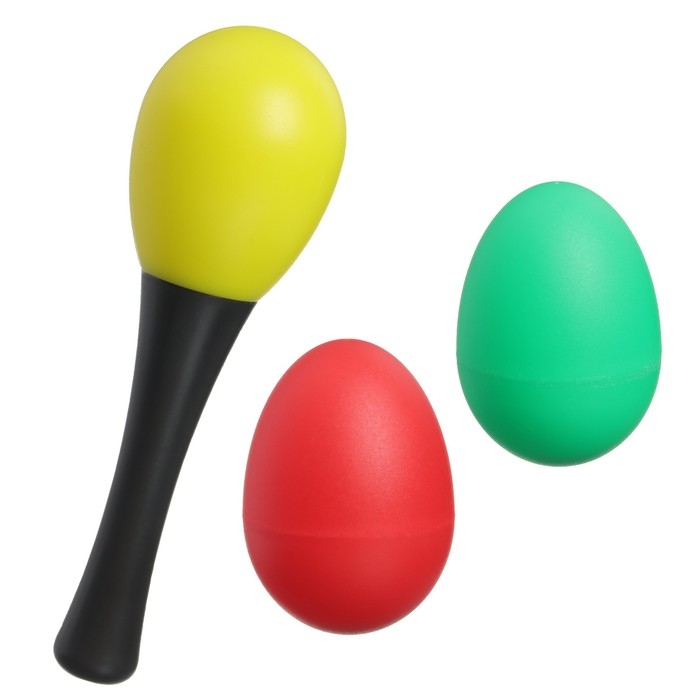 Набор погремушек «Перкуссионный маракас, 2 яичка», шейкеры, цвет МИКС, Крошка Я Набор погремушек «Перкуссионный маракас, 2 яичка», шейкеры, цвет МИКС, Крошка Я