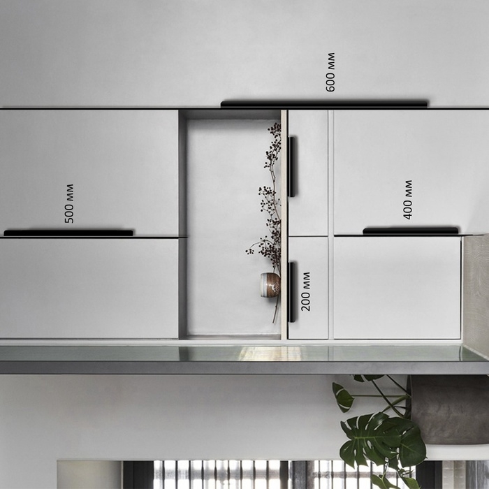 Ручка торцевая CAPPIO RP100BL, L=500 мм, цвет черный