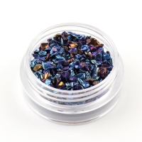 Фигурки для дизайна ногтей &laquo;Камень&raquo;, объёмные, цвет синий/голография