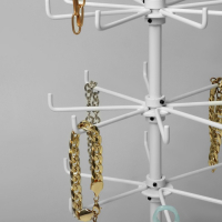 Вертушка, 2 яруса по 6 крючков и 2 яруса по 8 крючков, 17×17×32 см, цвет белый Вертушка, 2 яруса по 6 крючков и 2 яруса по 8 крючков, 17×17×32 см, цвет белый