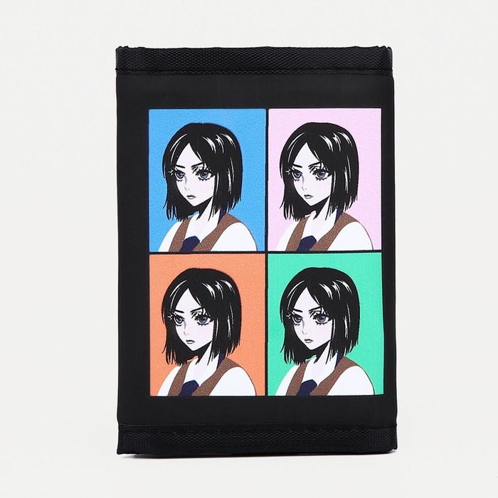 Кошелёк на липучке, цвет чёрный Кошелёк на липучке, цвет чёрный