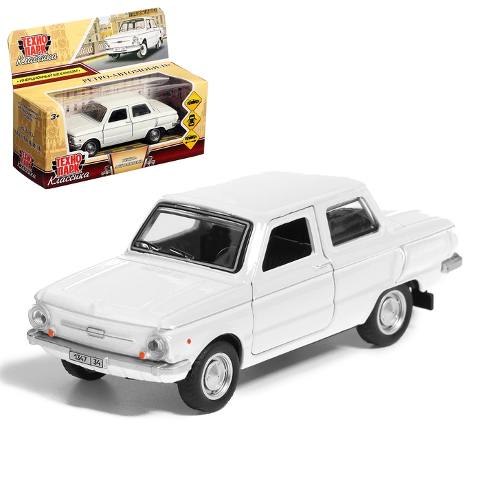 Машина металлическая «Запорожец», инерция, 12 см, белый Машина металлическая «Запорожец», инерция, 12 см, белый