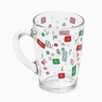 Новый год. Кружка стеклянная &laquo;Подарки&raquo;, 300 мл