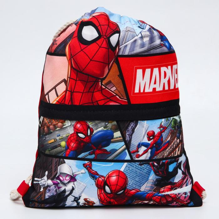 Мешок для обуви с карманом, 28х37 см, Человек-паук Мешок для обуви с карманом, 28х37 см, Человек-паук