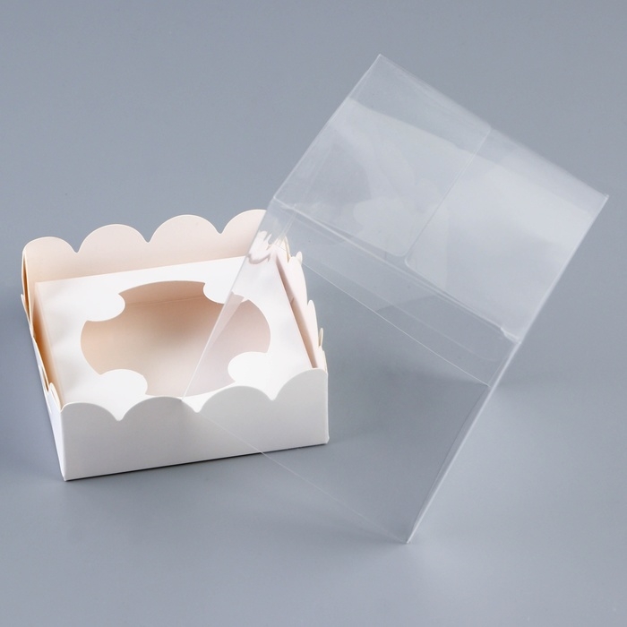 Коробка для 1 капкейка с прозрачной крышкой 9,2 х 9,2 х 10 см Коробка для 1 капкейка с прозрачной крышкой 9,2 х 9,2 х 10 см