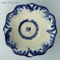 Салатник &laquo;Тюльпан&raquo;, 19х19х7,5 см, гжель