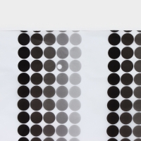 Штора для ванной комнаты «Ритм», 180×180 см, цвет белый-черный Штора для ванной комнаты «Ритм», 180×180 см, цвет белый-черный