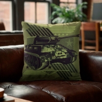 Наволочка декоративная Этель "Танк" 40х40 см, 100% п/э Наволочка декоративная Этель "Танк" 40х40 см, 100% п/э