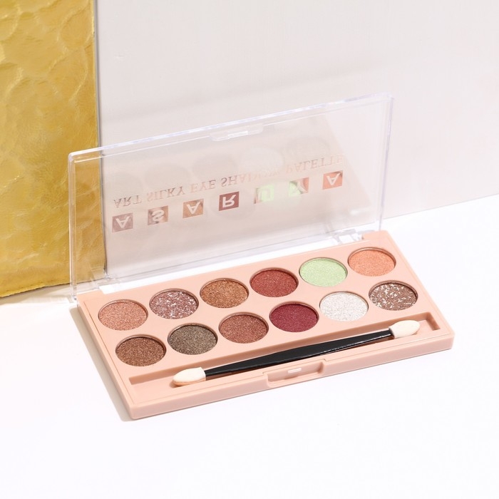 Палетка теней для век с шиммером 12 цветов Палетка теней для век с шиммером 12 цветов
