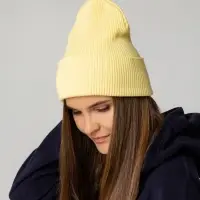 Шапка Real Rib, желтая (нарцисс)