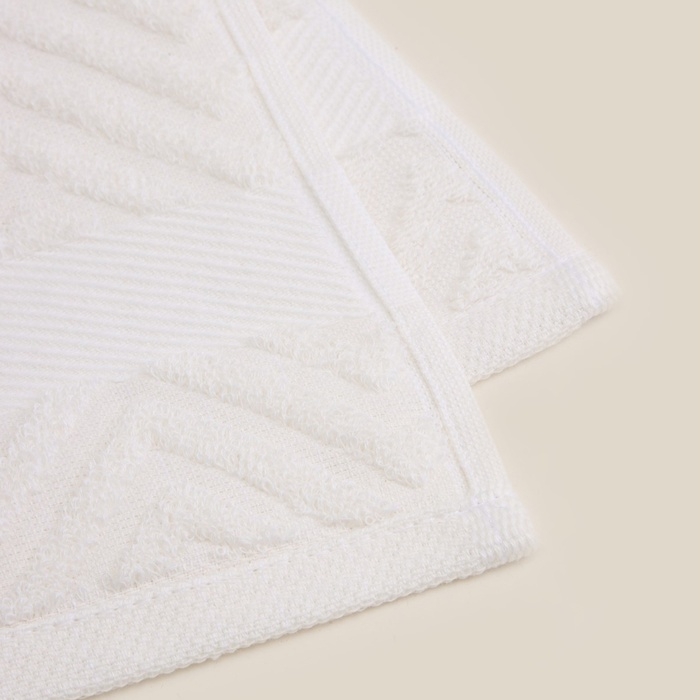 Полотенце махровое SL HOME: Geometry "Блан де Блан" 50х90 см, 83% хлопок, 17% лён, 500 г/м2